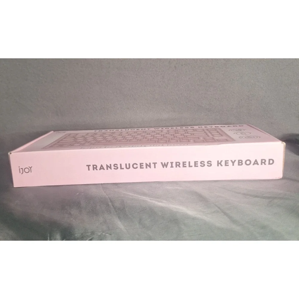 iJoy Wireless Pink Transparent/Translucent Keyboard 82 Keys USB 2.0 Connect